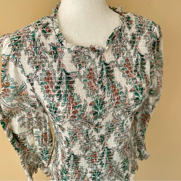 Veronica Beard Smocked Top - Picture 6 of 12